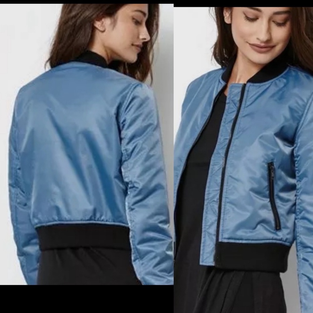 -Kendal & Kylie blue bomber jacket